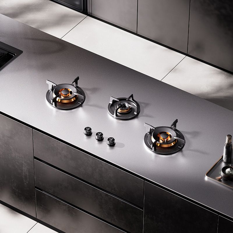 Commercial Kitchen Induction - Recessed Embedded 4‑Burner Rock Plate Gas