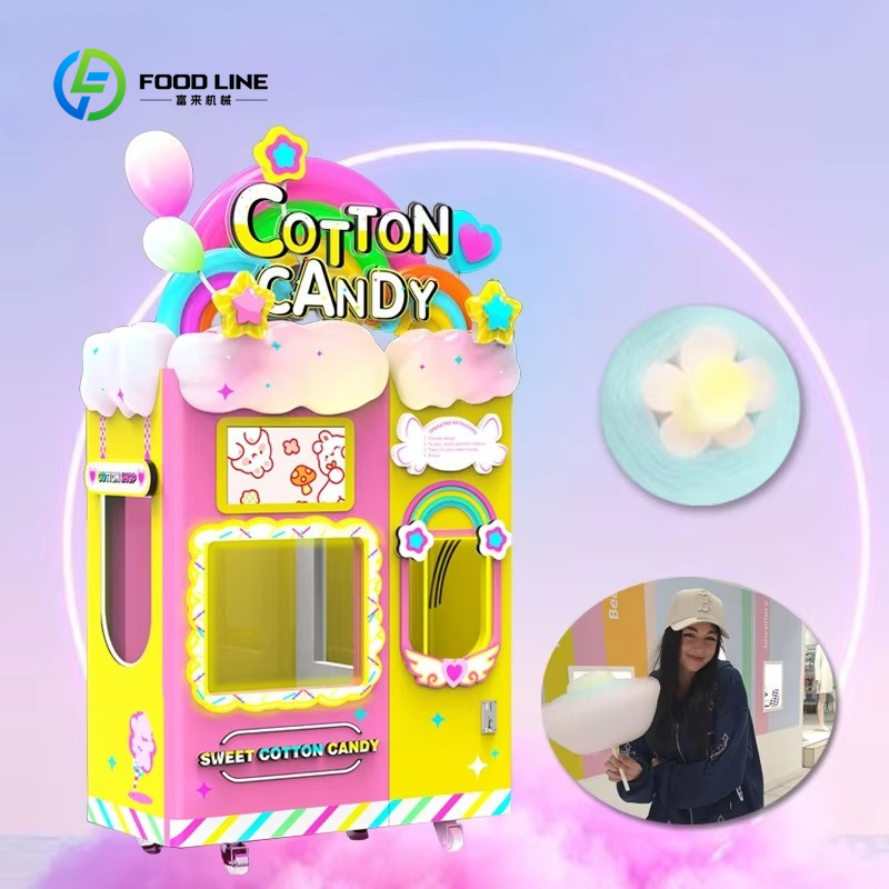 Candy Floss Machine Commercial - Customized Cotton Candy Vending Machine with