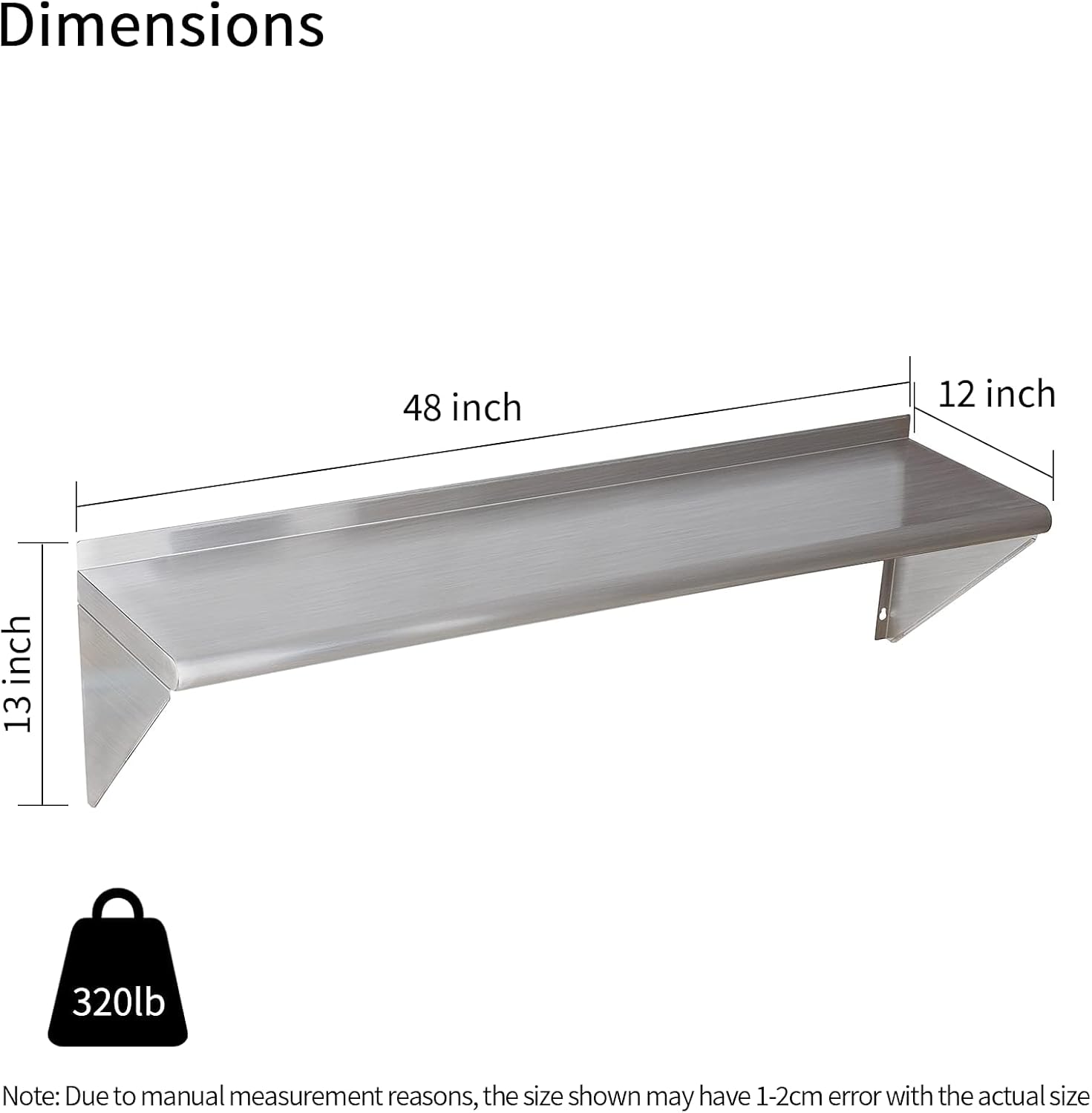 2 Pack Stainless Steel Shelf 1 - Wall Shelf Commercial Kitchen recension och pris
