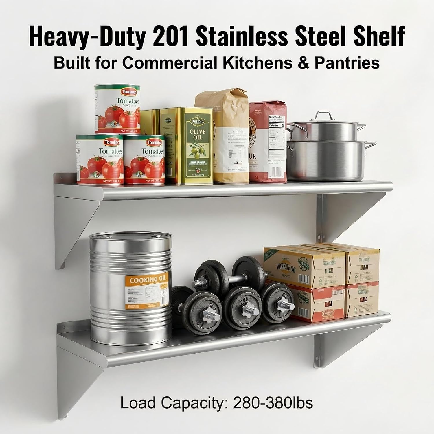 Wall Mounted Stainless Steel S - Wall Shelf Commercial Kitchen recension och pris