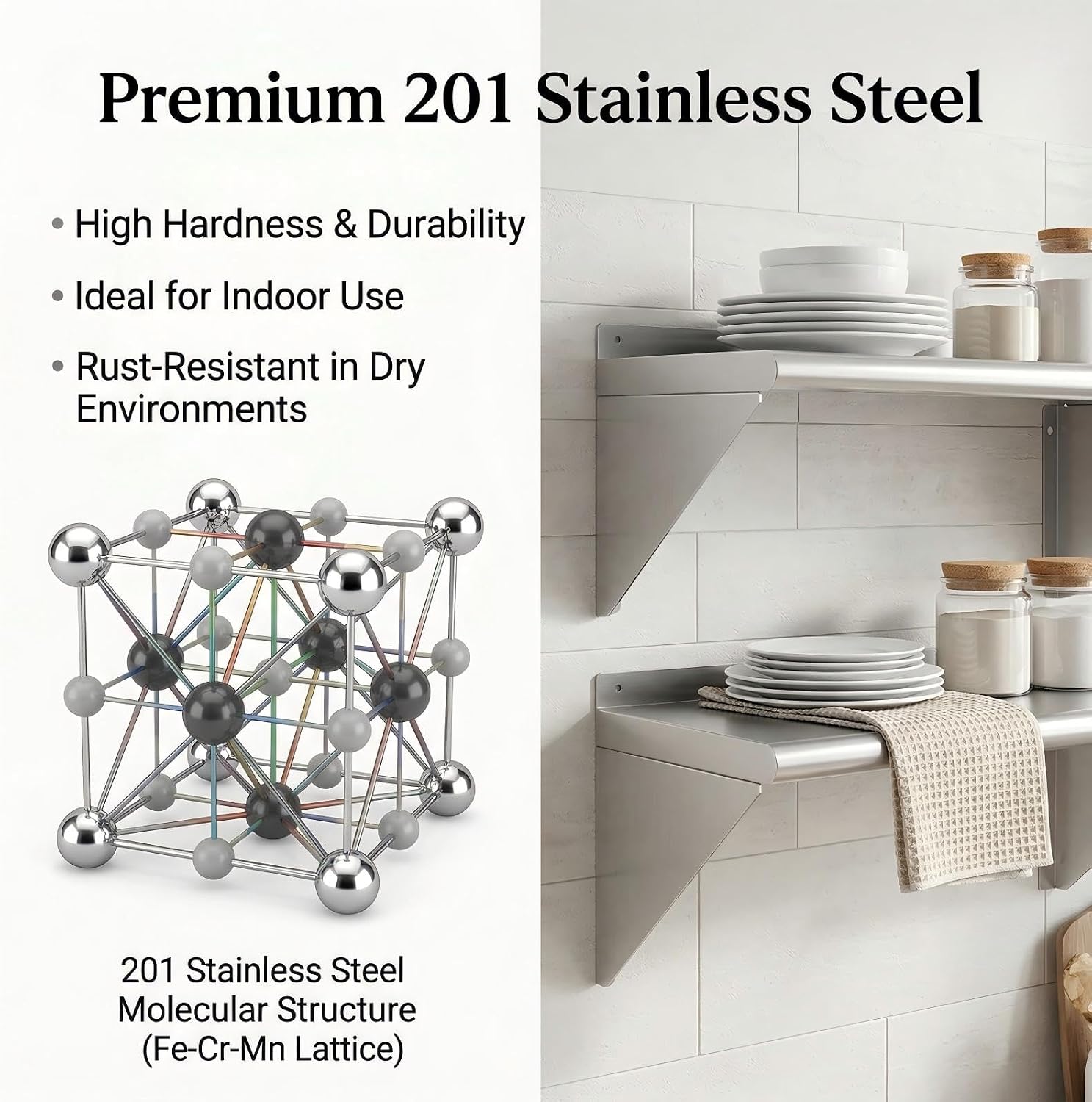 Wall Mounted Stainless Steel S - Wall Shelf Commercial Kitchen recension och pris