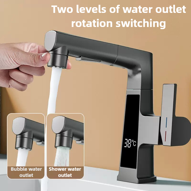 Digital Display Pulling Faucet - Commercial Kitchen Faucet recension och pris