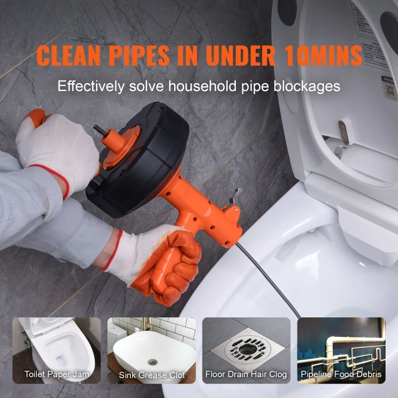 Drain Cleaner Machine 25FT Aut - Kitchen Cleaner Commercial recension och pris