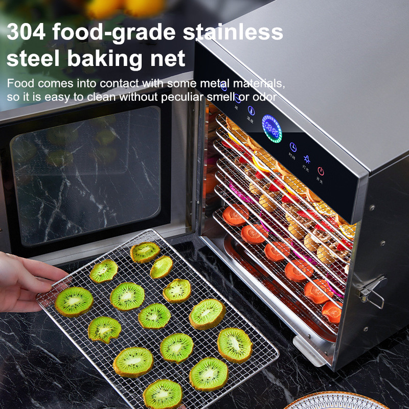 8‑Tier Stainless Steel Food De - Commercial Food Dehydrator recension och pris