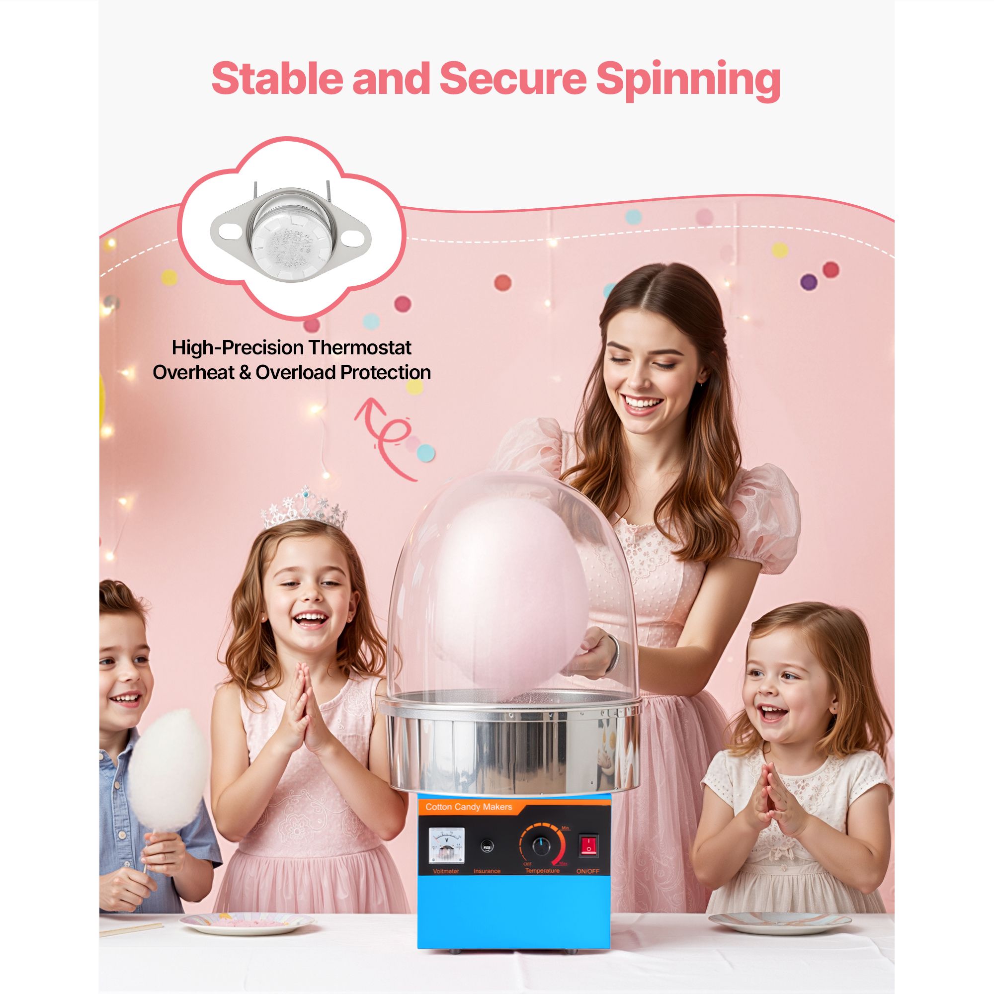 Electric Cotton Candy Machine, - Candy Floss Machine Commercial recension och pris