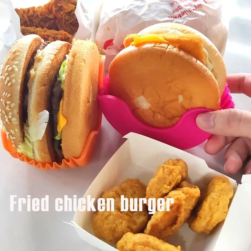 1/4pcs Silicone Burger Tray Re - Commercial Kitchen Utensil Holder recension och pris