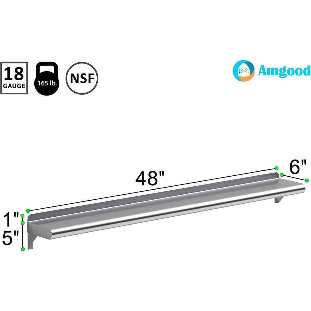 48 Stainless Steel Wall Shelf  - Wall Shelf Commercial Kitchen recension och pris