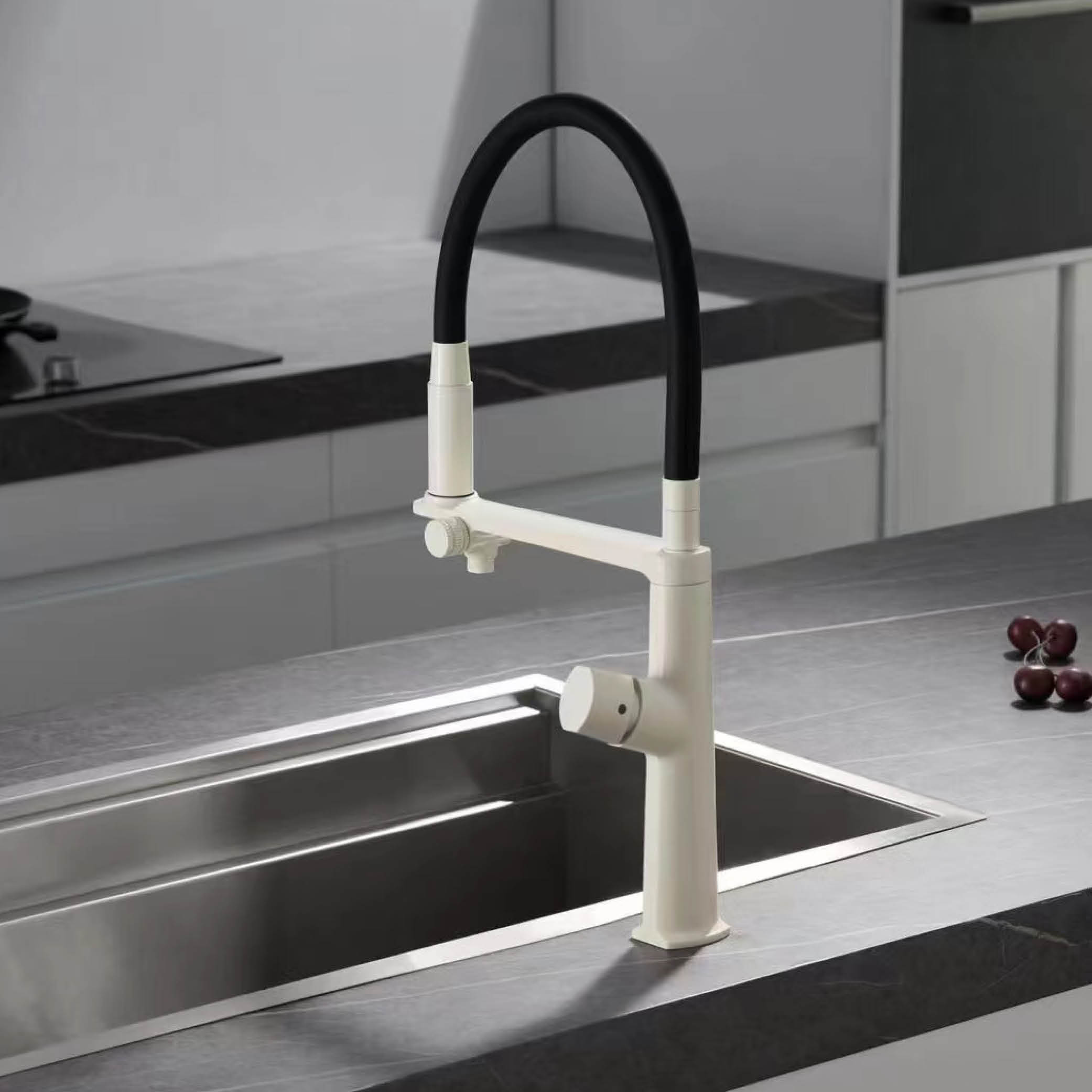 Luxury Gun Gray Brass Kitchen  - Commercial Kitchen Faucet recension och pris